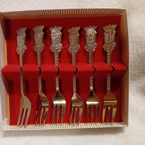 Vintage kuchengabeln set - kuchengabeln,