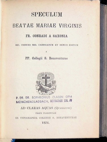 Speculum beatae mariae - beatae,