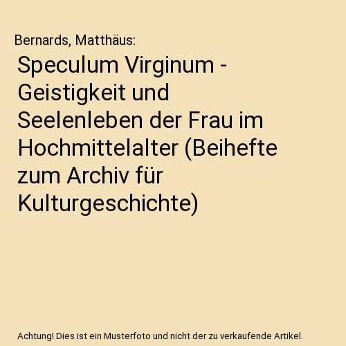 Speculum virginum - virginum,